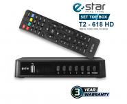  DVB-T2/T imtuvas TV priedelis STB eSTAR T2 618 HD BLACK