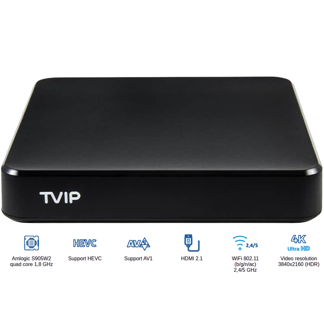 Btv Box Audio TVIP S-Box v.705 BTV Voice 4K UHD Android 11 IPTV imtuvas - FOGSAT