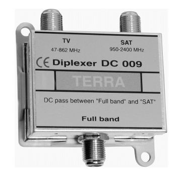 Diplekseris DC009 - SAT/TV signalų sumatorius-skirstytuvas - 
