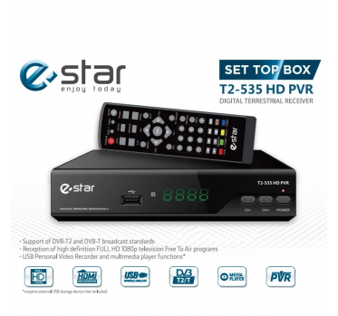  DVB-T/T2 imtuvas TV priedelis STB eSTAR 535 HD - - 