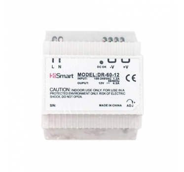 Maitinimo šaltinis 12V, 4.5A, 60W, DIN - 