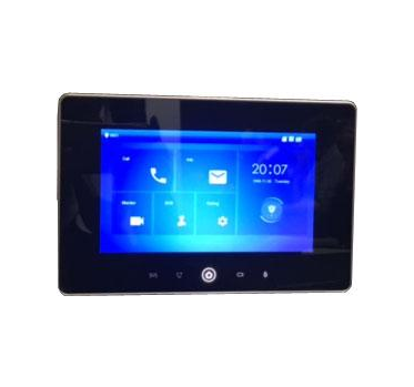 IP domofono monitorius su WIFI, 7 col. 1024x600,Micro SD kortelės prievadas,PoE(802.3af) juodas, SIP - 