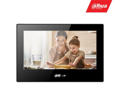 IP domofono monitorius VTH5321GB-W. 7 col. 1024×600. Wifi, PoE(802.3af). SIP. Andoid 8.1, Juodas. - 