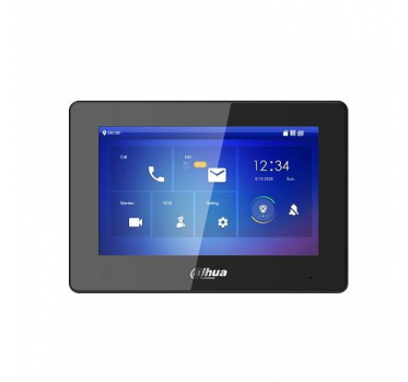 IP domofono monitorius su WIFI, 7 col. 1024x600,Micro SD kortelės prievadas,PoE(802.3af) juodas, SIP - 