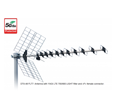Skaitmeninė DVB-T antena ISKRA DTX-48 FLT7 su 5G/LTE filtru - 