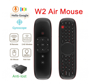 Air Mouse W2 bevielis Universalus pultelis - klaviatūra, giroskopinis ir IR - 