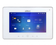 IP domofono monitorius su WIFI, 7 col. 1024x600,Micro SD kortelės prievadas,PoE(802.3af) baltas, SIP