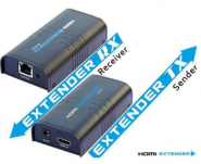 HDMI signalo prailgintojo (Extender) - keitiklio per LAN - Komplektas TX+RX